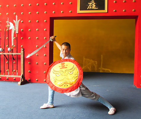 盛超副馆长在少林寺