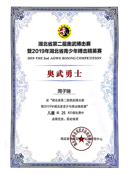 湖北第二届奥武搏击赛奥武勇士-周子瑞